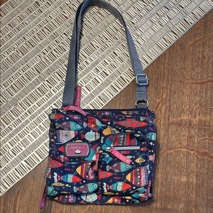 Lily Bloom Multi Colored Fish Bag Purse Crossbody Fun